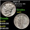 Image 1 : 1927-d Mercury Dime 10c Grades Select AU