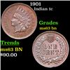 Image 1 : 1901 Indian Cent 1c Grades Select Unc BN