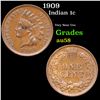 Image 1 : 1909 Indian Cent 1c Grades Choice AU/BU Slider