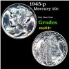 Image 1 : 1945-p Mercury Dime 10c Grades Choice+ Unc