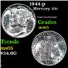 Image 1 : 1944-p Mercury Dime 10c Grades GEM Unc
