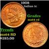 Image 1 : 1908 Indian Cent 1c Grades Choice Unc RD
