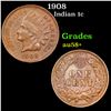 Image 1 : 1908 Indian Cent 1c Grades Choice AU/BU Slider+