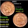 Image 1 : 1907 Indian Cent 1c Grades Choice+ Unc RD