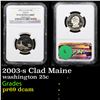 Image 1 : Proof NGC 2003-s Clad Maine Washington Quarter 25c Graded pr69 dcam By NGC