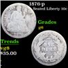 Image 1 : 1876-p Seated Liberty Dime 10c Grades g+