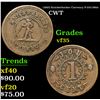 Image 1 : (1863) Knickerbocker Currency Civil War Token F-255/390a 1c Grades vf++