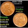 Image 1 : 1909 VDB Lincoln Cent 1c Grades GEM Unc BN