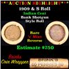 Image 1 : ***Auction Highlight*** Indian cent 1c orig roll, 1909 end S other end (fc)