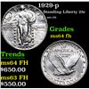 Image 1 : 1929-p Standing Liberty Quarter 25c Grades Choice Unc FH