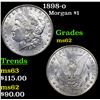 Image 1 : 1898-o Morgan Dollar $1 Grades Select Unc