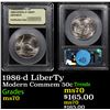 Image 1 : 1986-d LiberTy Modern Commem Half Dollar 50c Graded ms70, Perfection By USCG