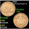 Image 1 : 1857 LL Flying Eagle Cent 1c Grades vf+ LL Flying Eagle Cent 1c Grades vf+