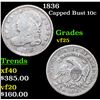 Image 1 : 1836 Capped Bust Dime 10c Grades vf+