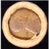 Image 2 : Mixed small cents 1c orig shotgun roll, 1917-d Wheat Cent, 1900 Indian Cent other end, Brinks Wrappe