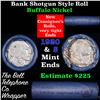 Image 1 : Buffalo Nickel Shotgun Roll in Old Bank Style 'Bell Telephone'  Wrapper 1920 & s Mint Ends