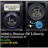 Image 1 : Proof 1986-s Statue Of Liberty Modern Commem Dollar $1 Graded GEM++ Proof Deep Cameo By USCG