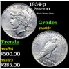 Image 1 : 1934-p Peace Dollar $1 Grades Select+ Unc