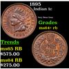 Image 1 : 1895 Indian Cent 1c Grades Choice+ Unc RB