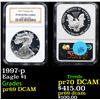 Image 1 : Proof NGC 1997-p Silver Eagle Dollar $1 Graded pr69 DCAM By NGC