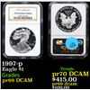 Proof NGC 1997-p Silver Eagle Dollar $1 Graded pr69 DCAM By NGC