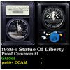 Image 1 : Proof 1986-s Statue Of Liberty Modern Commem Dollar $1 Graded GEM++ Proof Deep Cameo By USCG