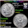 Image 1 : ***Auction Highlight*** 1901-p Morgan Dollar $1 Graded Select+ Unc By USCG (fc)