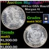 Image 1 : ***Auction Highlight*** NGC 1883-cc Morgan Dollar GSA Hoard $1 Graded ms64 By NGC (fc)