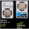Image 1 : NGC 1878-s Morgan Dollar $1 Graded ms63 By NGC