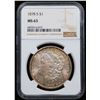 Image 2 : NGC 1878-s Morgan Dollar $1 Graded ms63 By NGC