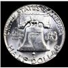 Image 3 : 1957-p Franklin Half Dollar 50c Grades Choice Unc+ FBL