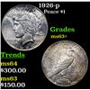 Image 1 : 1926-p Peace Dollar $1 Grades Select+ Unc