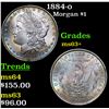 Image 1 : 1884-o Morgan Dollar $1 Grades Select+ Unc