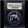 Image 2 : Proof 1996-p Olympics High Jump Modern Commem Dollar $1 Graded GEM++ Proof Deep Cameo By USCG