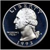 Image 2 : Proof 1993-s Washington Quarter 25c Graded pr70 dcam By SEGS
