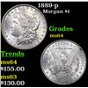 Image 1 : 1889-p Morgan Dollar $1 Grades Choice Unc