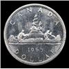 Image 3 : 1965 Small Beads, Pointed 5 Canada Dollar $1 Grades GEM+ UNC PL
