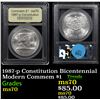 Image 1 : 1987-p Constitution Bicentennial Modern Commem Dollar $1 Graded ms70, Perfection By USCG