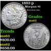Image 1 : 1892-p Morgan Dollar $1 Grades Select Unc
