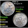 Image 1 : 1881-o Morgan Dollar $1 Grades Select+ Unc