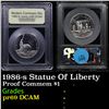 Image 1 : Proof 1986-s Statue Of Liberty Modern Commem Dollar $1 Graded GEM++ Proof Deep Cameo By USCG