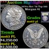 Image 1 : ***Auction Highlight*** 1879-s Rev '78 Top 100 Morgan Dollar $1 Graded Select Unc PL By USCG (fc)