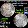 Image 1 : ***Auction Highlight*** NGC 1884-cc Morgan Dollar GSA Hoard $1 Graded ms64 By NGC (fc)
