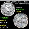 Image 1 : 1937-d Oregon Trail Old Commem Half Dollar 50c Grades Choice+ Unc