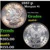 Image 1 : 1887-p Morgan Dollar $1 Grades Choice+ Unc