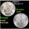 Image 1 : 1884-o Morgan Dollar $1 Grades GEM+ Unc