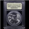 Image 2 : 1983-p Olympics Modern Commem Dollar $1 Graded Gem++++ Unc By USCG
