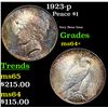 Image 1 : 1923-p Peace Dollar $1 Grades Choice+ Unc