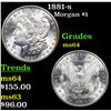 Image 1 : 1881-s Morgan Dollar $1 Grades Choice Unc