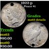 Image 1 : 1922-p Peace Dollar $1 Grades Unc Details